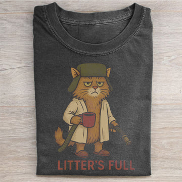 Litter's Full Christmas Vacation Cat T-shirt