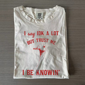 I Say IDK A lot But Trust Me I Be Knowin T-shirt