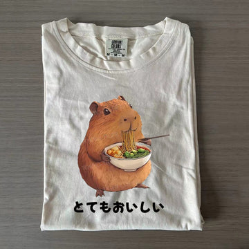 Capybara Eating Japanese Ramen T-shirt