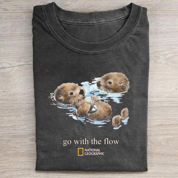 National Geographic Otter Go with the Flow T-Shirt