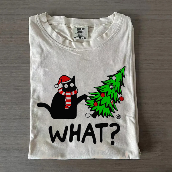 Christmas Cat What T-Shirt