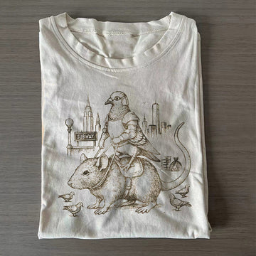 Pigeon Knight Riding Rat T-shirt