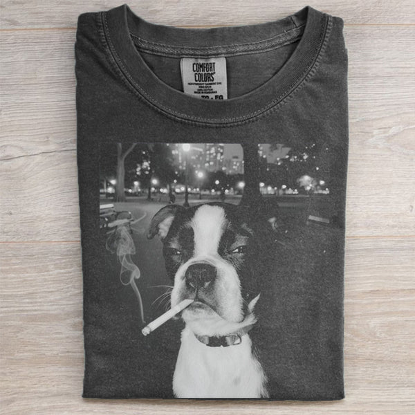 Funny Smoking Dog T-Shirt