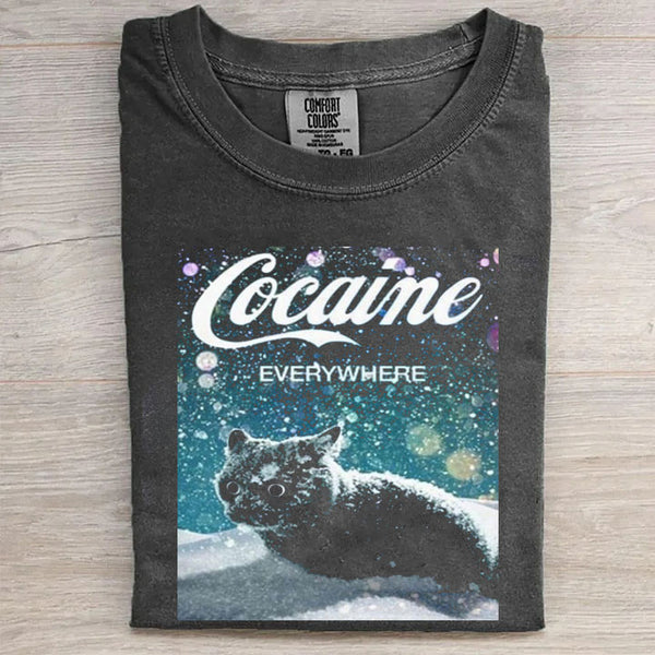Cocaine cat T-shirt