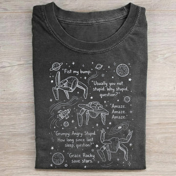 Rocky Quotes Retro Space T-Shirt
