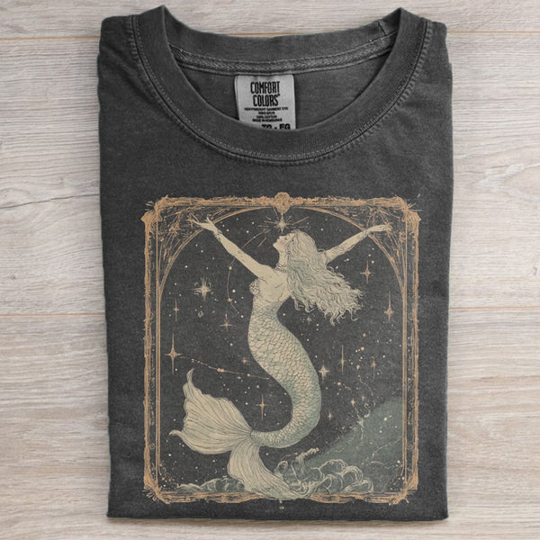 Vintage Mermaid Graphic T-shirt