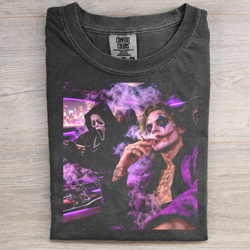 Clown Masked Killer Smoking Driving Car Shirt