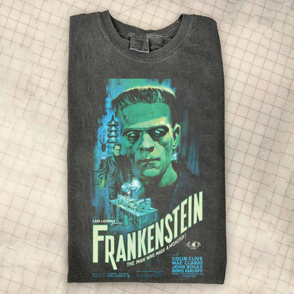 Retro Frankenstein 90s Horror T-shirt