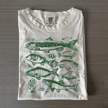 Fish 90s Picture Vintage 90s Fish T-shirt – Funyyt