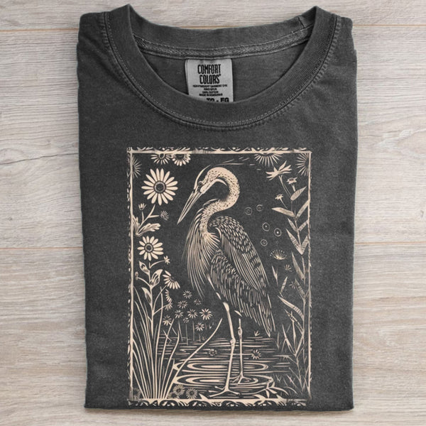 Great Blue Heron Block T-shirt