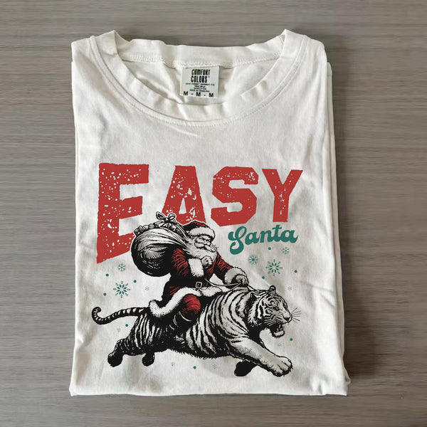 Easy Tiger Christmas Santa T-shirt