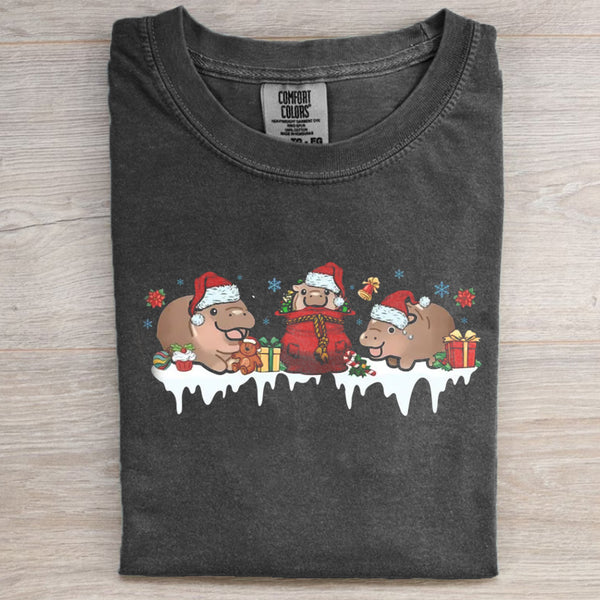 Christmas Funny Moo Deng T-shirt