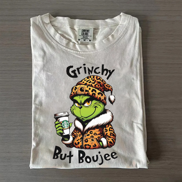 Grinchy but Boujee Christmas T-shirt