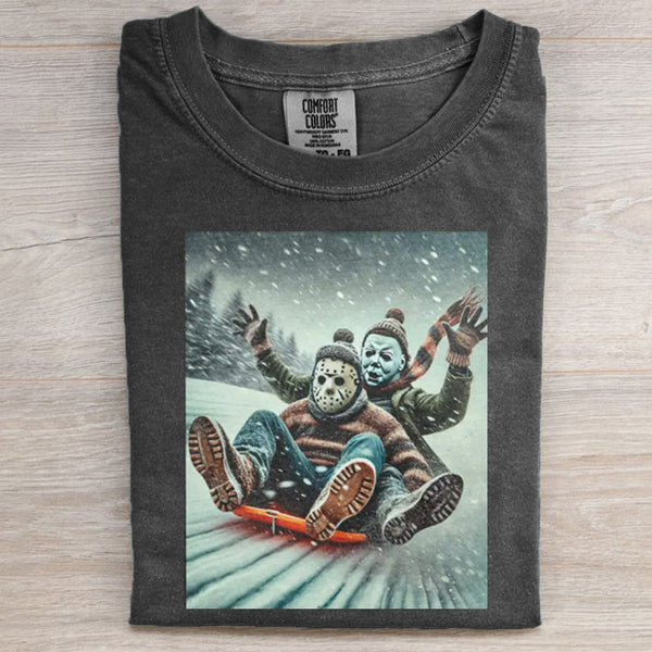 Retro Funny Christmas Graphic T-shirt