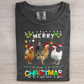 Merry Christmas Chicken Shirt