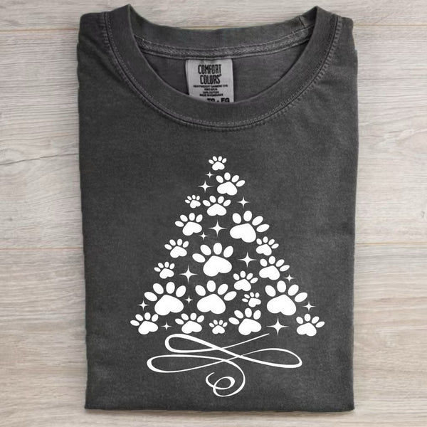 Cute Paw Christmas Tree Shirt