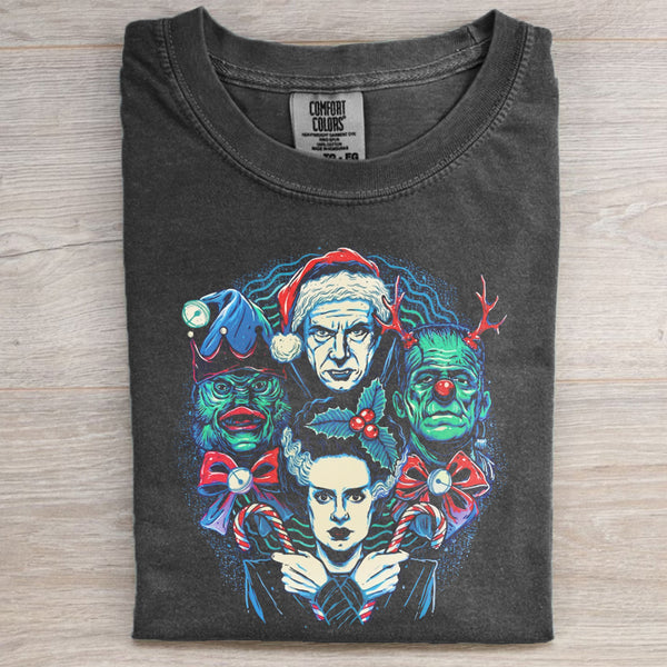 Classic Monsters Christmas T-shirt