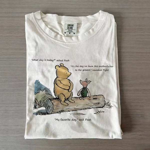 Humorous cartoon T-shirt