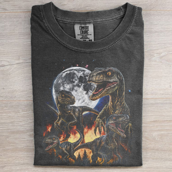 Velociraptor Dinosaur Vintage 90s T-shirt