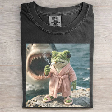 KNITTEDFROG FROGANDTOAD FUNNY MEME DAILY T-SHIRT