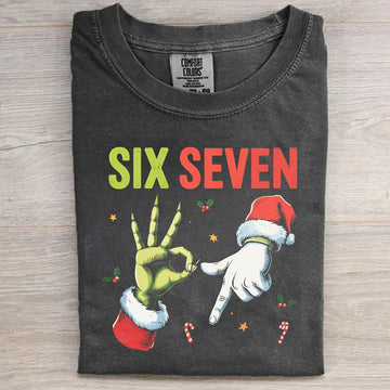 Christmas Grinch Santa hands T-Shirt