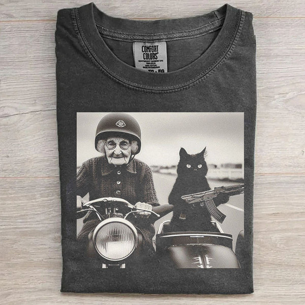 Granny & Her Armed Cat T-shirt