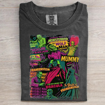 Vintage Horror Movie Graphic T-shirt