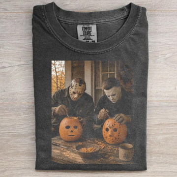 Vintage Pumpkin Carving Horror T-shirt