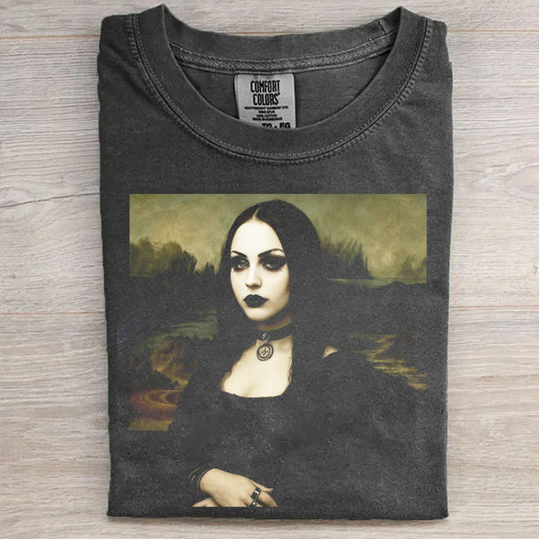 Goth Mona Lisa Funny T-Shirt