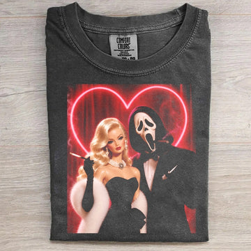 Retro Fashion Doll Horror Couple Tee