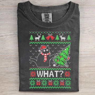 Christmas Cat Funny T-Shirt