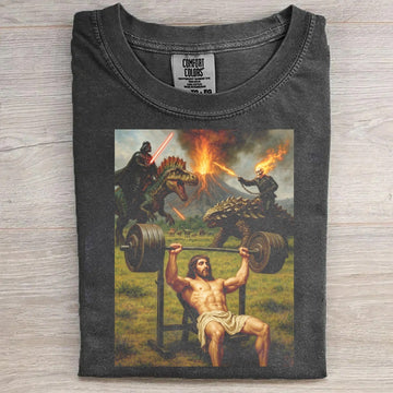 Gym Jesus Bench Pressing T-Shirt