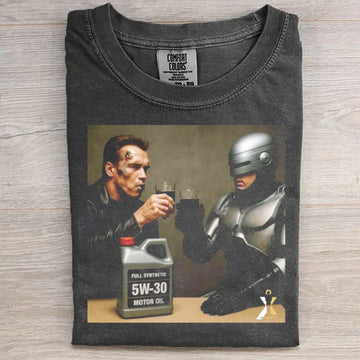 Motor Oil Toast Cyborg Graphic T Shirt