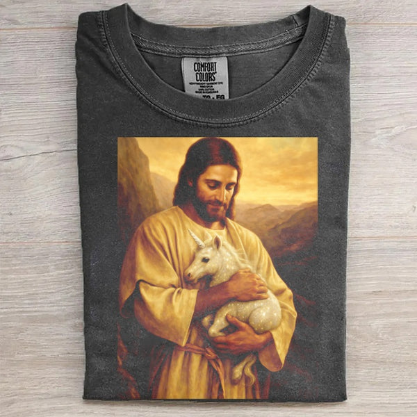 Jesus with Unicorn T-Shirt