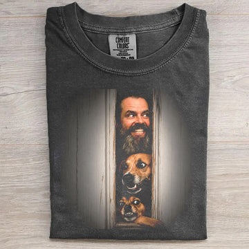 Retro Door Peek Meme T-Shirt