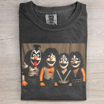 Funny Puppet Rock Band Tee