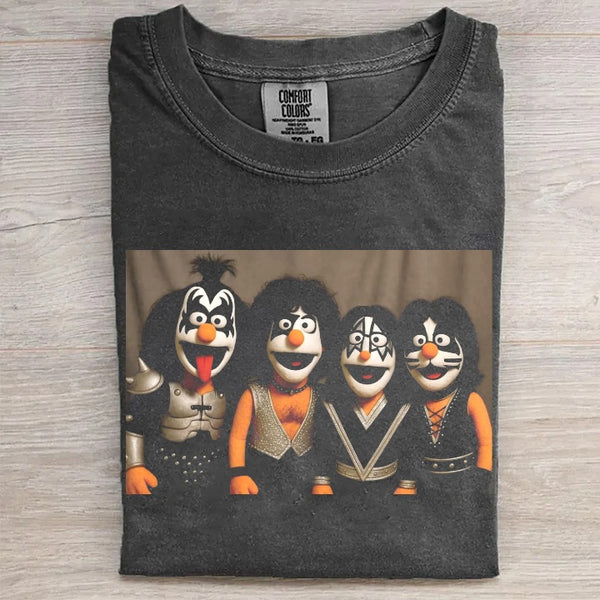 Funny Puppet Rock Band Tee