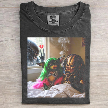 Alien Monster Love Triangle Vintage Shirt