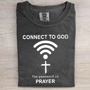Connect To God Wifi Signal Christian Graphic Tee