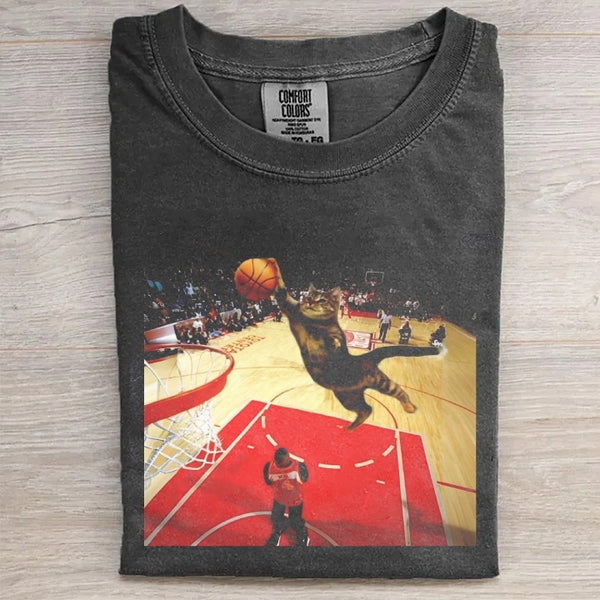Basketball Cat Graphic Tee