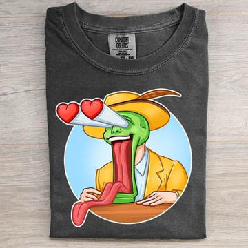 Funny Green Face Man Graphic T-Shirt