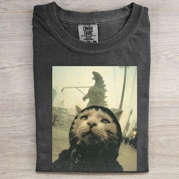 Cat, Saving the World Funny T-Shirt