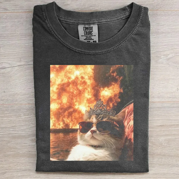 CALM AND COLLECTED CAT T-SHIRT
