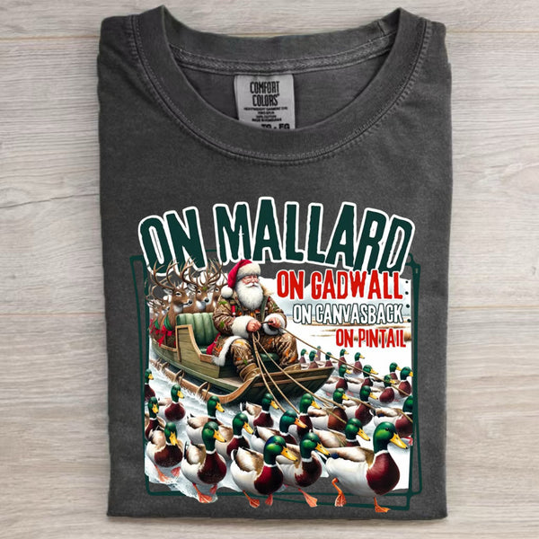 Funny Duck Hunting Santa T-shirt