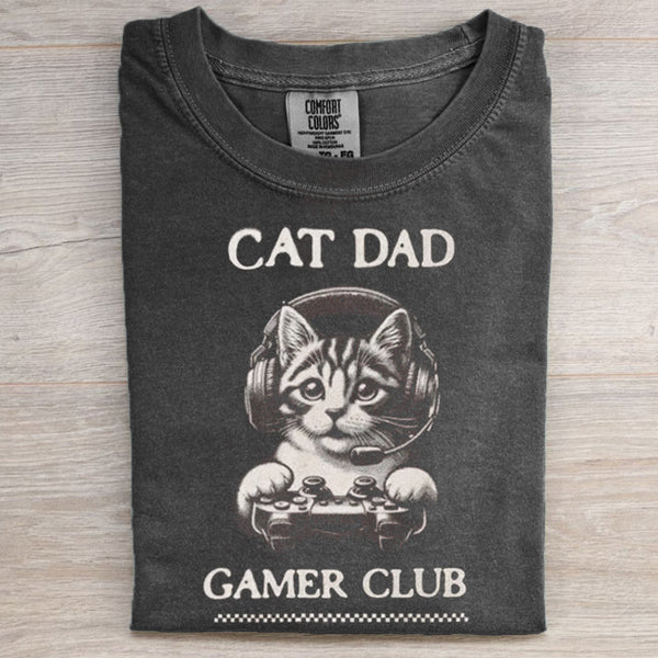 Cat Dad Gamer Club T-Shirt