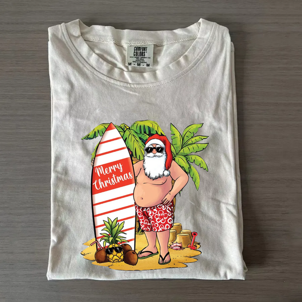 Merry Christmas Santa Surf Shirt