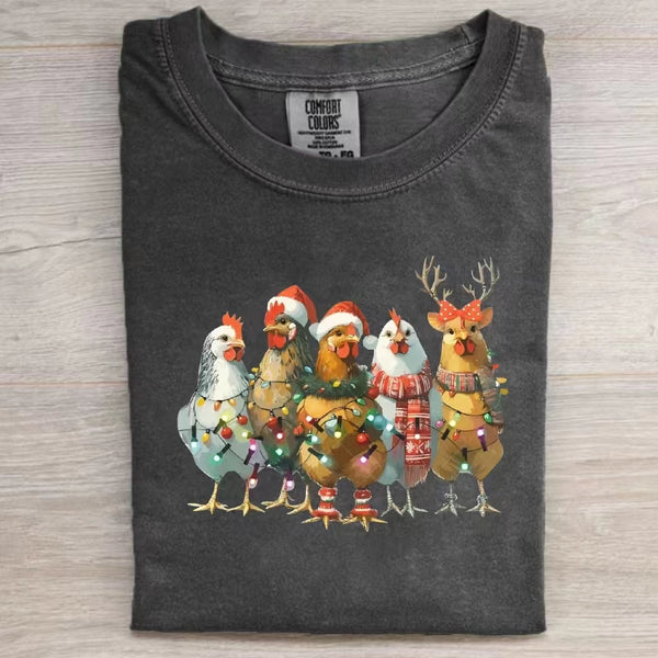 Merry Clucking Christmas Friends Gift T-Shirt