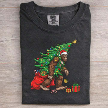 Funny Santa Bigfoot Christmas T-Shirt